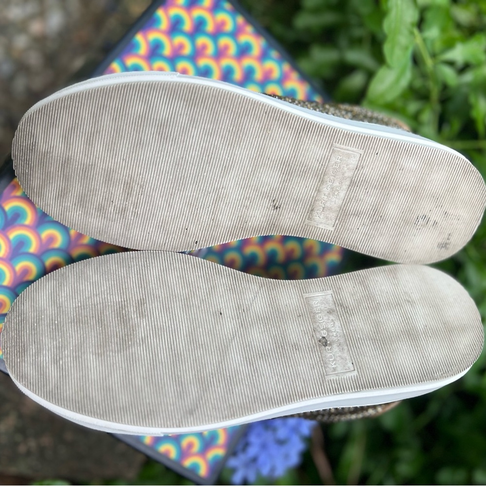 Kurt Geiger London Laney Glitz Rhinestone Houndstooth Platform Sneakers 40(9) - Picture 6 of 6